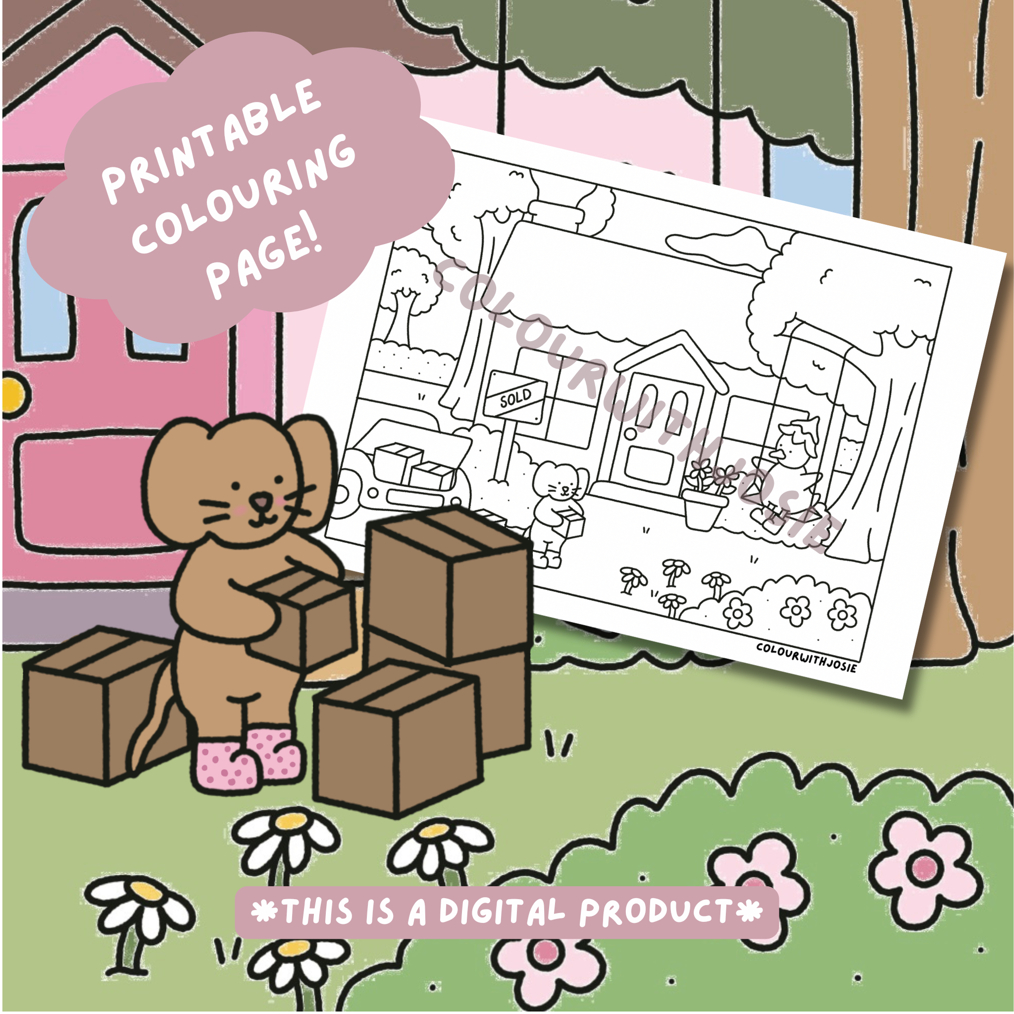 Digital Download - Mabel Moves In Colouring Page