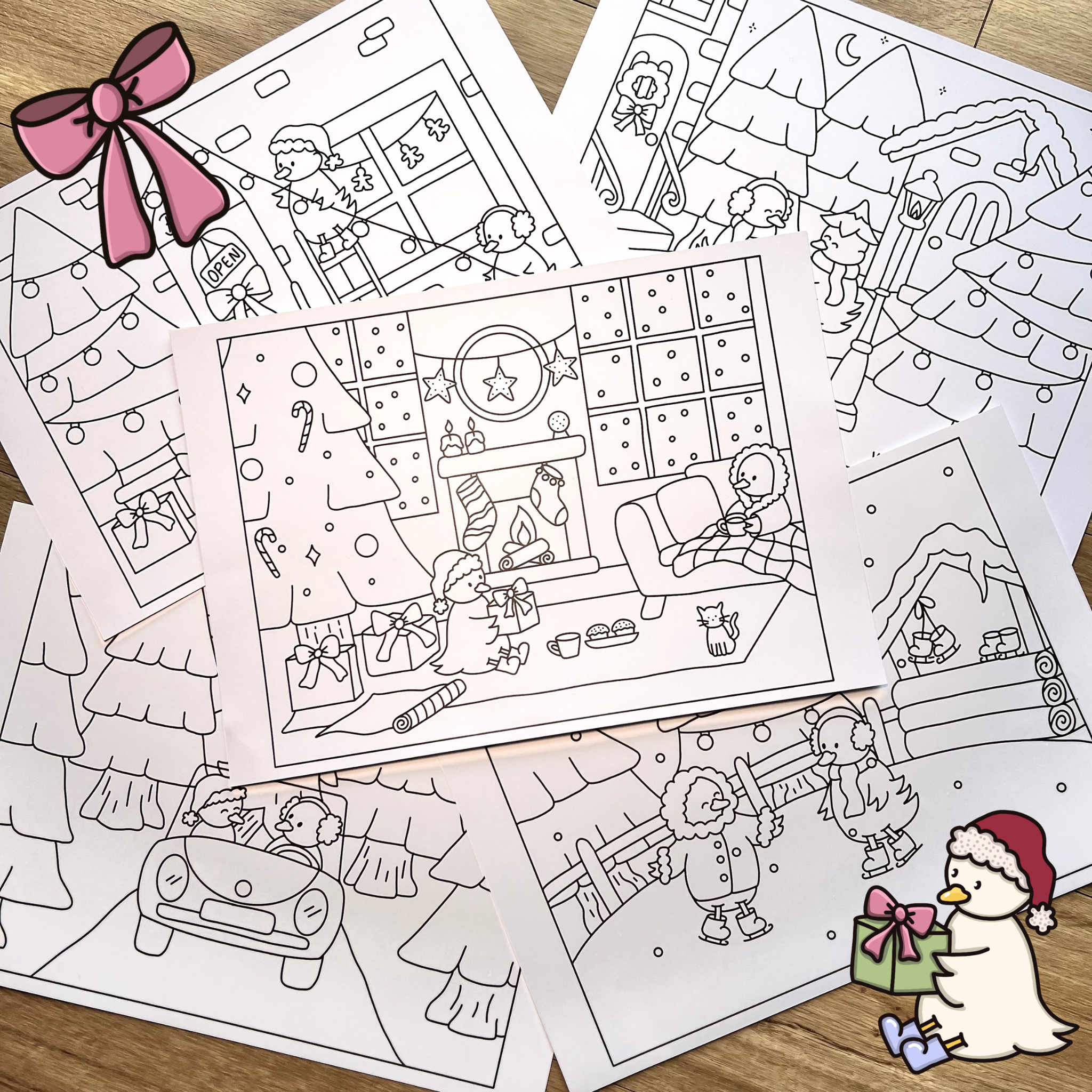 Dottie Duck Christmas Colouring Pages(Pack of 5)
